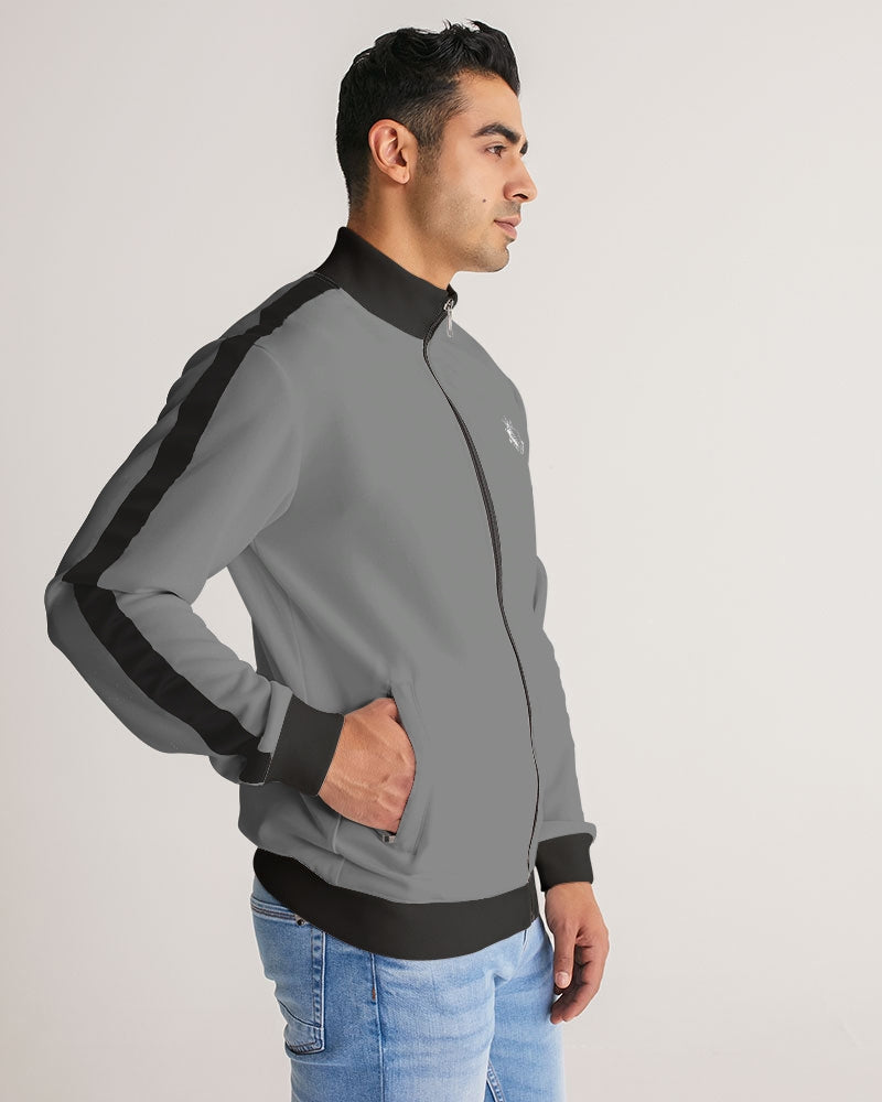 Shades Gray Men's Stripe-Sleeve Track Jacket