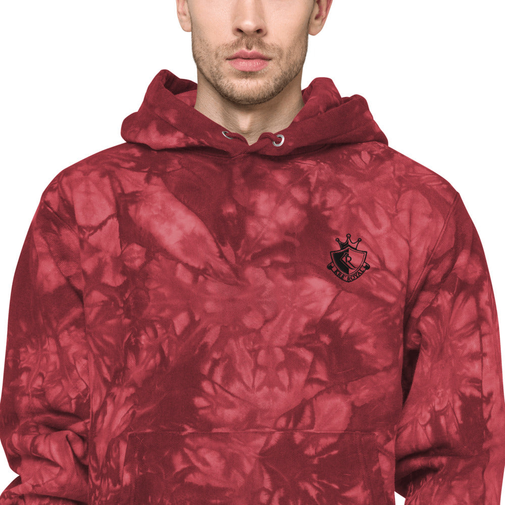 KRE' Red Champion tie-dye hoodie